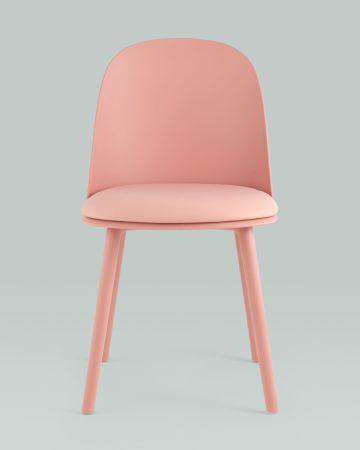 Стул Fog с подушкой пластик пыльно-розовый