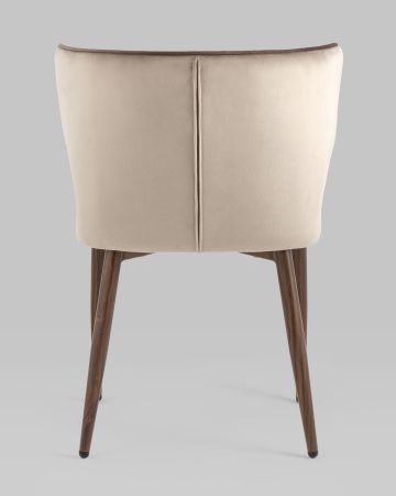 Стул Матео с кантом велюр шампань ножки дерево