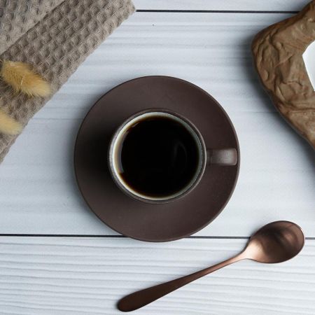 Кофейная пара 100 мл d 6,3 см h5,2 см White Matt New Brown Taiga P.L. Proff Cuisine [8]