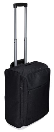 Чемодан на колесиках черный на 40 л, 600D полиэстер