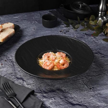Тарелка глубокая 240 мл d 27 см для пасты/салата Black Raw Stellar P.L. Proff Cuisine [1]