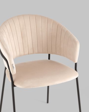 Стул Бруно велюр кремовый