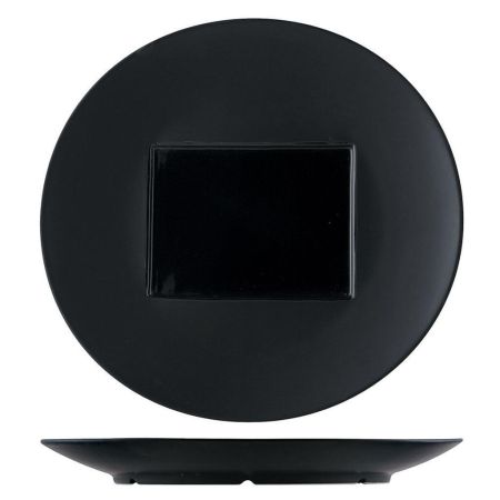 Тарелка 29*28 см овальная с прямоуг. центром 15*11 см Black фарфор P.L. Proff Cuisine [1]