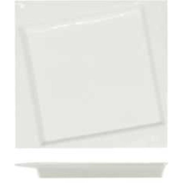 Тарелка 26,3*26,3 см квадратная смещенное дно Asymmetry белая фарфор P.L. Proff Cuisine [6]