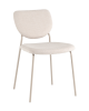 Стул обеденный Gigi шенилл бежевый кремовые ножки