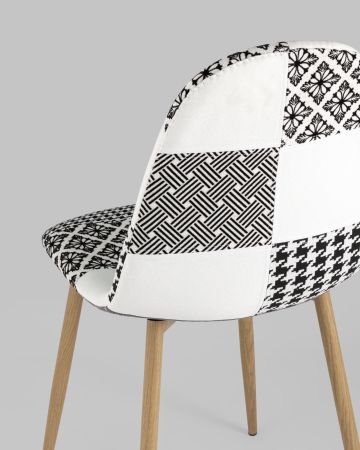 Стул Валенсия пэчворк черно-белый