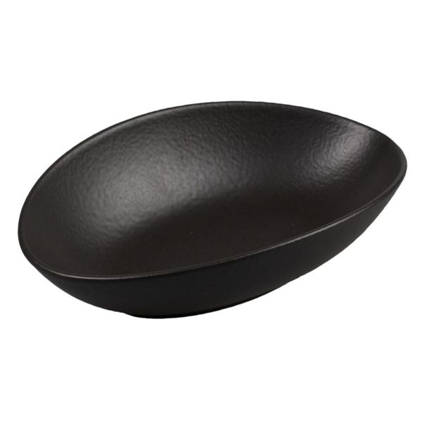 Салатник 700 мл 25*16 см h6,4 см Wave Up Smooth Black Raw Stellar P.L. Proff Cuisine [1]