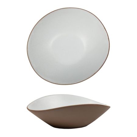 Салатник 600 мл 20,9*18,7 cм h6,5 cм White Matt New Brown Taiga P.L. [3]