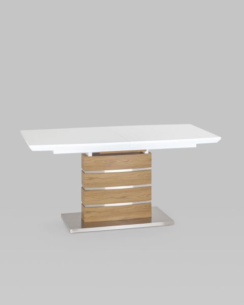 Стол обеденный Генуя раскладной 160-200*90 белый