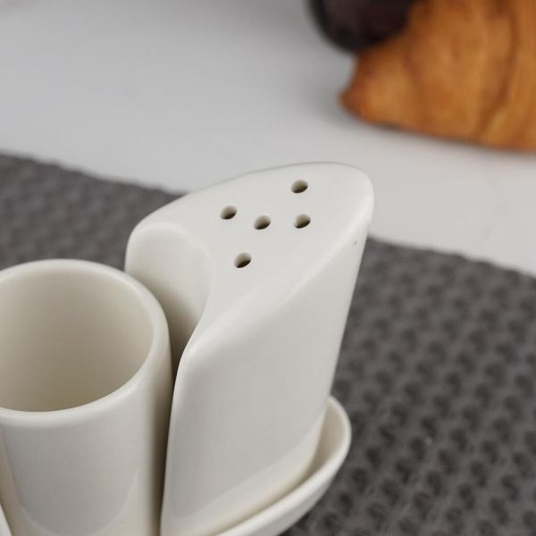 Набор для специй 3 предмета 12,5*6,7 см h9 см на подставке белый фарфор P.L. Proff Cuisine [1]