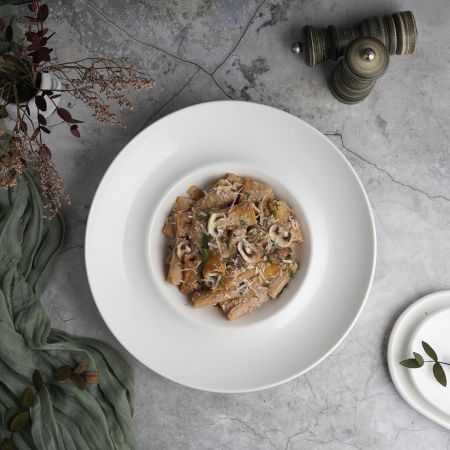 Тарелка глубокая 400 мл d 31 см h6 см для пасты, для супа, салата белая фарфор P.L. [1]