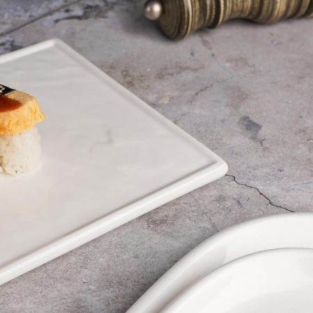 Блюдо прямоугольное 30*17 см h1,5 см Relief белое фарфор P.L. Proff Cuisine [3]