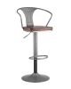 Стул барный TOLIX ARMS SOFT серебристый