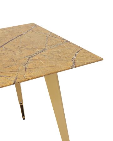 Стол обеденный Ричмонд 120*80 охра стеклянный