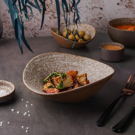 Салатник 800 мл 21*19,5 см h6,8 см Brown Untouched Taiga P.L. Proff Cuisine [3]