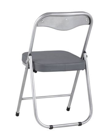 Стул складной ДЖОН металлик, серый