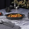Блюдо овальное 22,5*15 см h4 см 500 мл с ручками Smooth Black Raw Stellar P.L. Proff Cuisine [1]