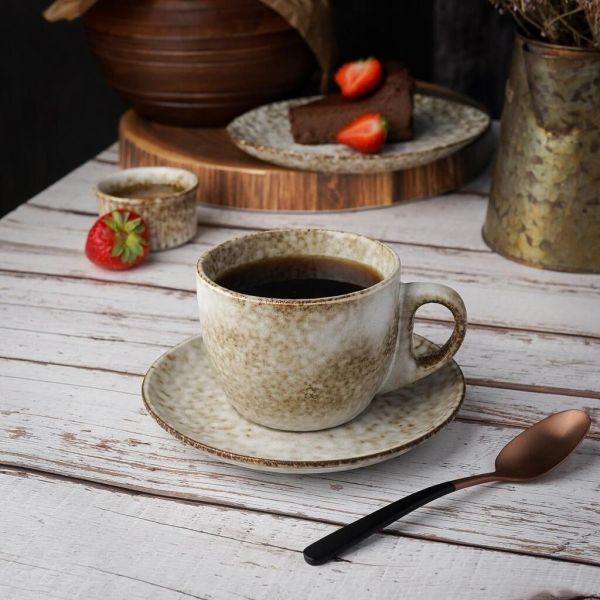 Чайная пара 330 мл d 9,8 см h7,5 см Brown Spider Silk P.L. Proff Cuisine [4]