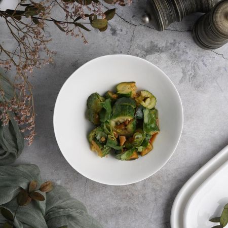 Салатник 150 мл d 17,5 см h8/3 см скошенный белый фарфор P.L. Proff Cuisine [6]