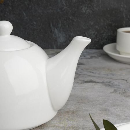 Чайник 760 мл d 13,2/6,8 см h12 см белый фарфор P.L. Proff Cuisine [1]