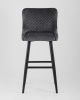 Стул барный Ститч велюр серый