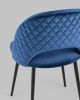 Стул Меган NEW велюр с ромбами синий