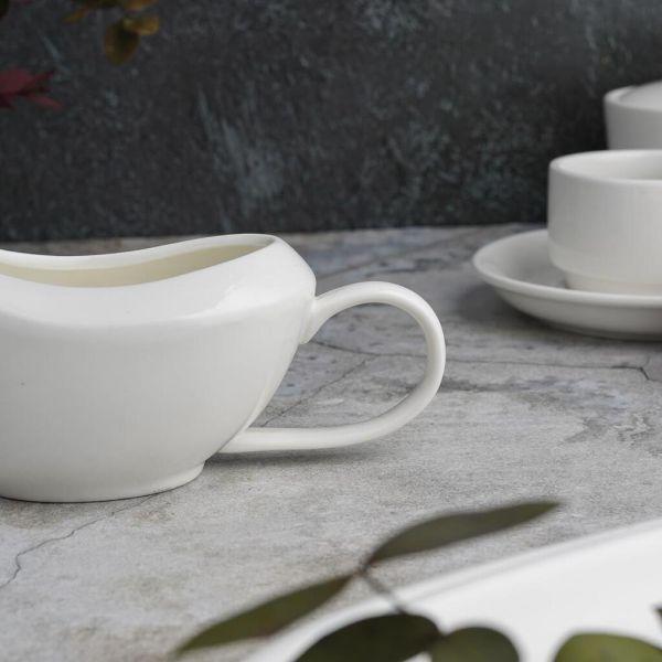 Соусник 160 мл 16,5*6,5 см с ручкой белый фарфор P.L. Proff Cuisine [6]