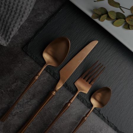 Ложка чайная 15 см матовая цвет медь PVD 1920-Copper P.L. [12]