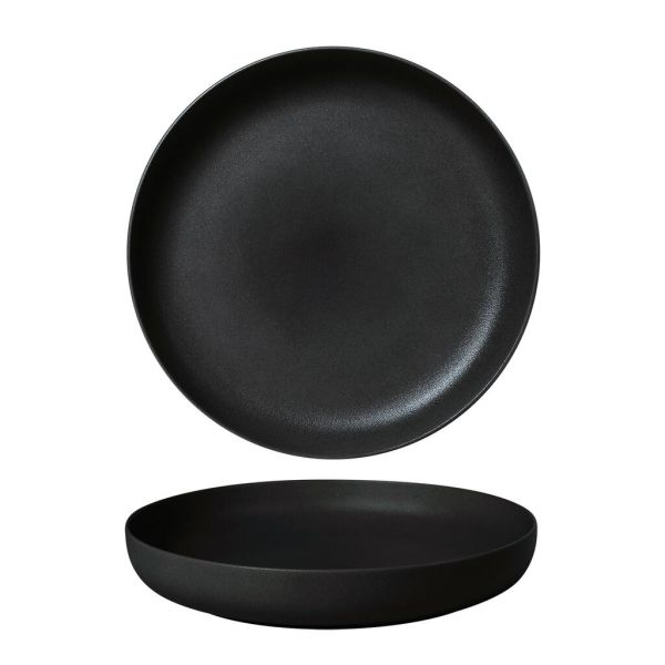 Тарелка с бортом d 25 см h4 см 800 мл Black Sand Fine Plus Noble [6]