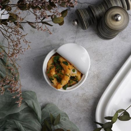 Соусник 220 мл d 9 см h5,2 см "Консервная банка" круглый белый фарфор P.L. Proff Cuisine [6]