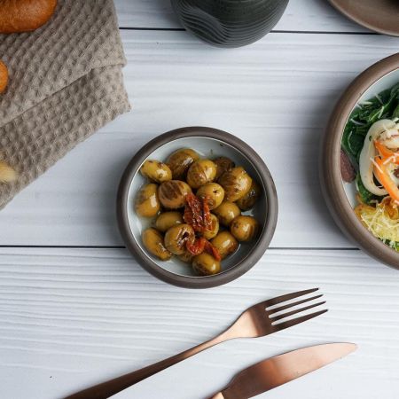 Салатник 200 мл d 11 cм h4 cм White Matt New Brown Taiga P.L. [6]