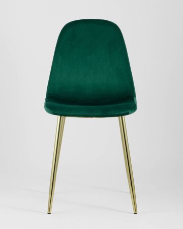 Стул Валенсия велюр зеленый золотые ножки