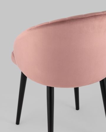 Стул с подлокотниками Брюссель велюр пыльно-розовый