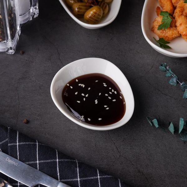 Соусник  60 мл 10*9 см h3,1 см овальный фарфор White Island By Bone Innovation [6]