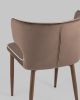 Стул Матео с кантом велюр коричневый ножки дерево