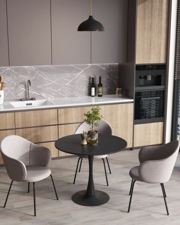 Стол Tulip D90 черный