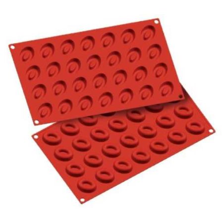 Форма кондитерская "Саварин овал" 28 ячеек 35*25 мм, h 13 мм силикон (30*17,5 см) P.L.