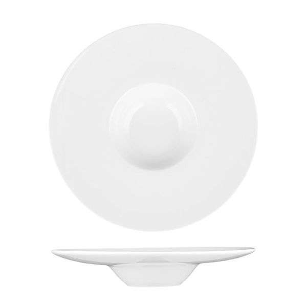 Тарелка глубокая 100 мл d 24/10 см h4 см для пасты белая фарфор P.L. Proff Cuisine [6]