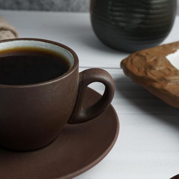 Кофейная пара 100 мл d 6,3 см h5,2 см White Matt New Brown Taiga P.L. Proff Cuisine [8]