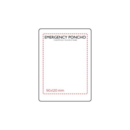 Дождевик-пончо белый, PE 0.02 мм