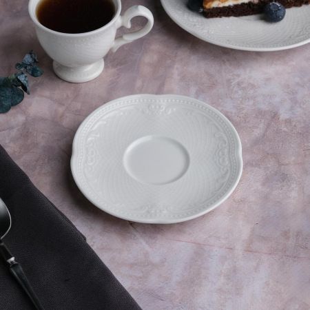 Кофейная пара 100 мл белая d 6,8 см h6 см Aristocrat Noble [6]