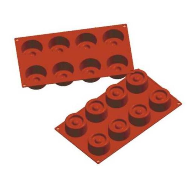 Форма кондитерская "Вертиго" 8 ячеек d 60 мм, h 35 мм силикон (30*17,5 см) P.L.