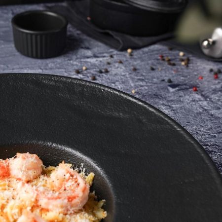 Тарелка глубокая 240 мл d 27 см для пасты/салата Black Raw Stellar P.L. Proff Cuisine [1]