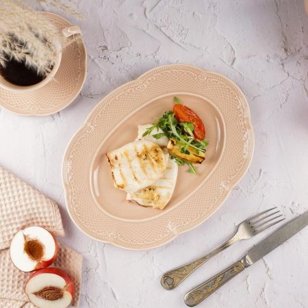 Блюдо овальное 30,3*22,7 см h3 см Aristocrat Peach Tea Noble [1]