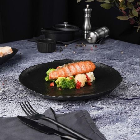 Тарелка d 26 см Uneven Side Black Raw Stellar P.L. Proff Cuisine [3]