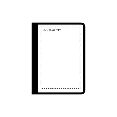 Папка для документов с чёрными деталями, полипропилен