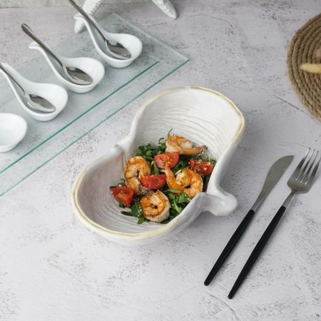 Салатник 325 мл 24,5*16 см h7 см Gray Shell Frutti di Mare P.L. [1]