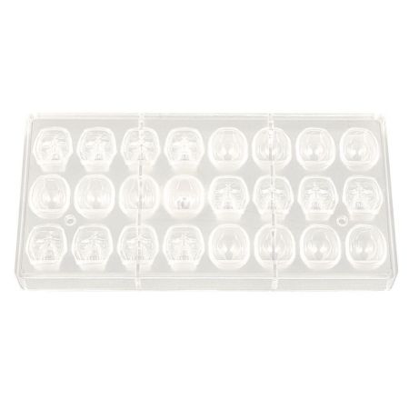 Пластиковая форма "Череп" 24 ячейки 38*26*27 мм, Skull P.L. Proff Cuisine