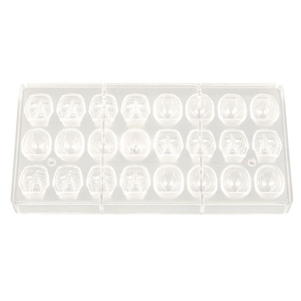 Пластиковая форма "Череп" 24 ячейки 38*26*27 мм, Skull P.L. Proff Cuisine