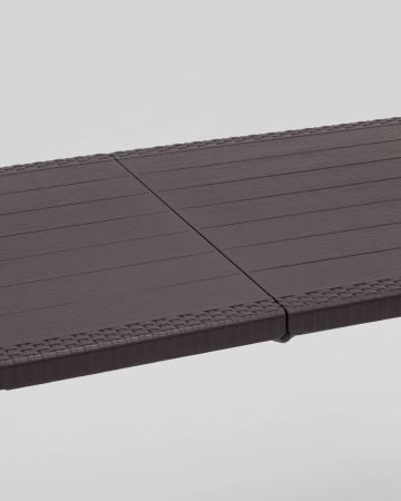 Стол складной чемодан пластиковый Кейт 180 коричневый